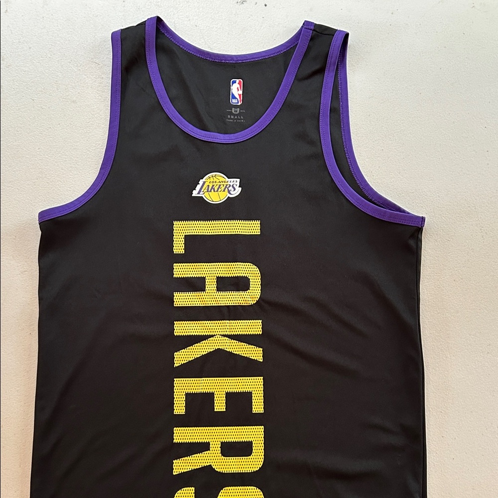 NBA Black and Purple Lakers Tank Top (S)